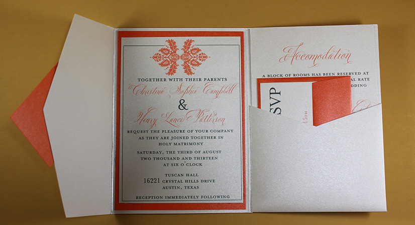 pocketfold wedding invitations