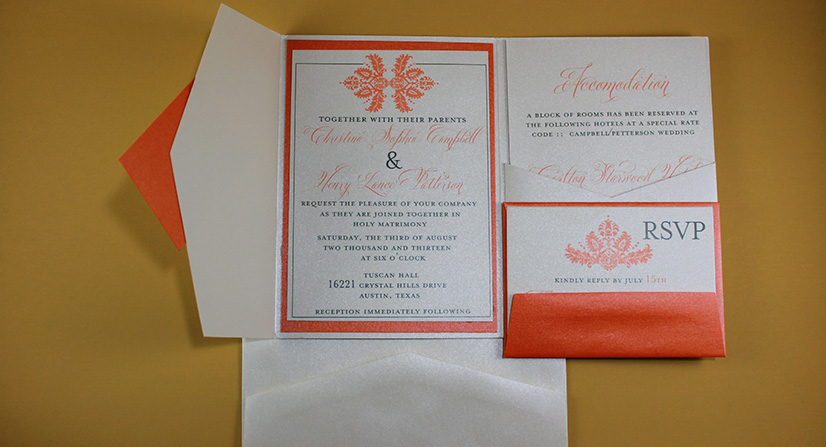 pocketfold wedding invitations