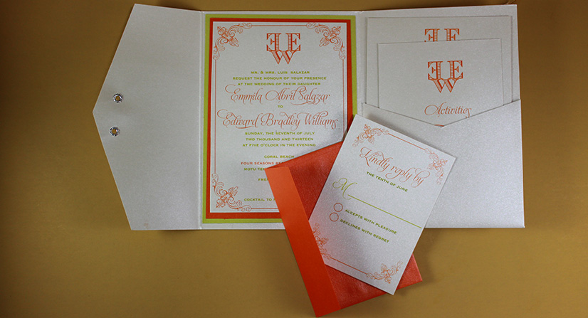 pocketfold wedding invitations luxury invitation with ribbon