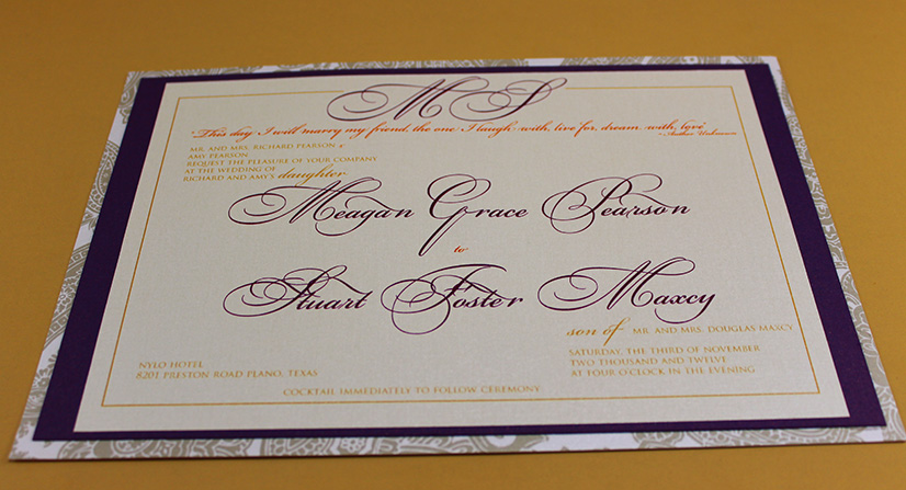 three layer wedding invitations